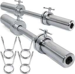 STOZM 20” Olympic Dumbbell Handles – Chrome Dumbbell Weight Lifting Bars with Knurl