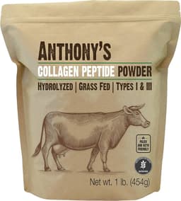 Anthony's Collagen Peptide Powder, 1 lb, Pure Hydrolyzed